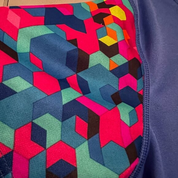 Speedo Girl's Short Sleeve Rash Guard Multi Colored Size M - Picture 3 of 8